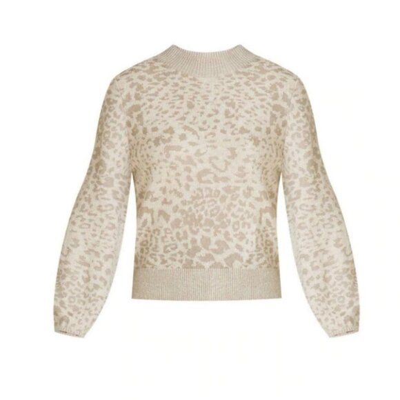 NEW Veronica Beard Alpaca Wool Leopard Print Sweater Pullover Size XS Merino - Picture 10 of 13